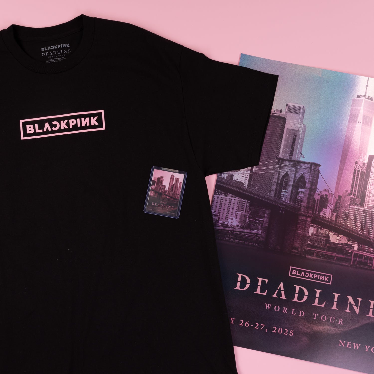 BLACKPINK Gothic Logo T-Shirt - Official Licensed, Unisex, Black, Various Sizes